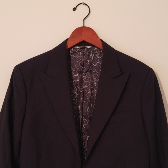 Louis Vuitton Navy Uniform Blue Wool Slim Blazer - Picture 3 of 7